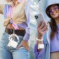 kwmobile Case for Apple Airpods 1 & 2 with Loop - Protective Cover with Keychain - Headphone Cover