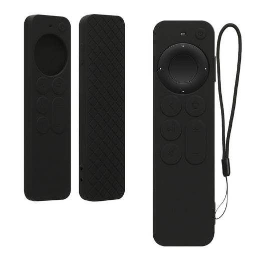 kwmobile Hülle Fernbedienung kompatibel mit Apple Siri Remote 3rd / 2nd Gen Hülle - Silikon Case für TV Zubehör in Schwarz Schwarz  