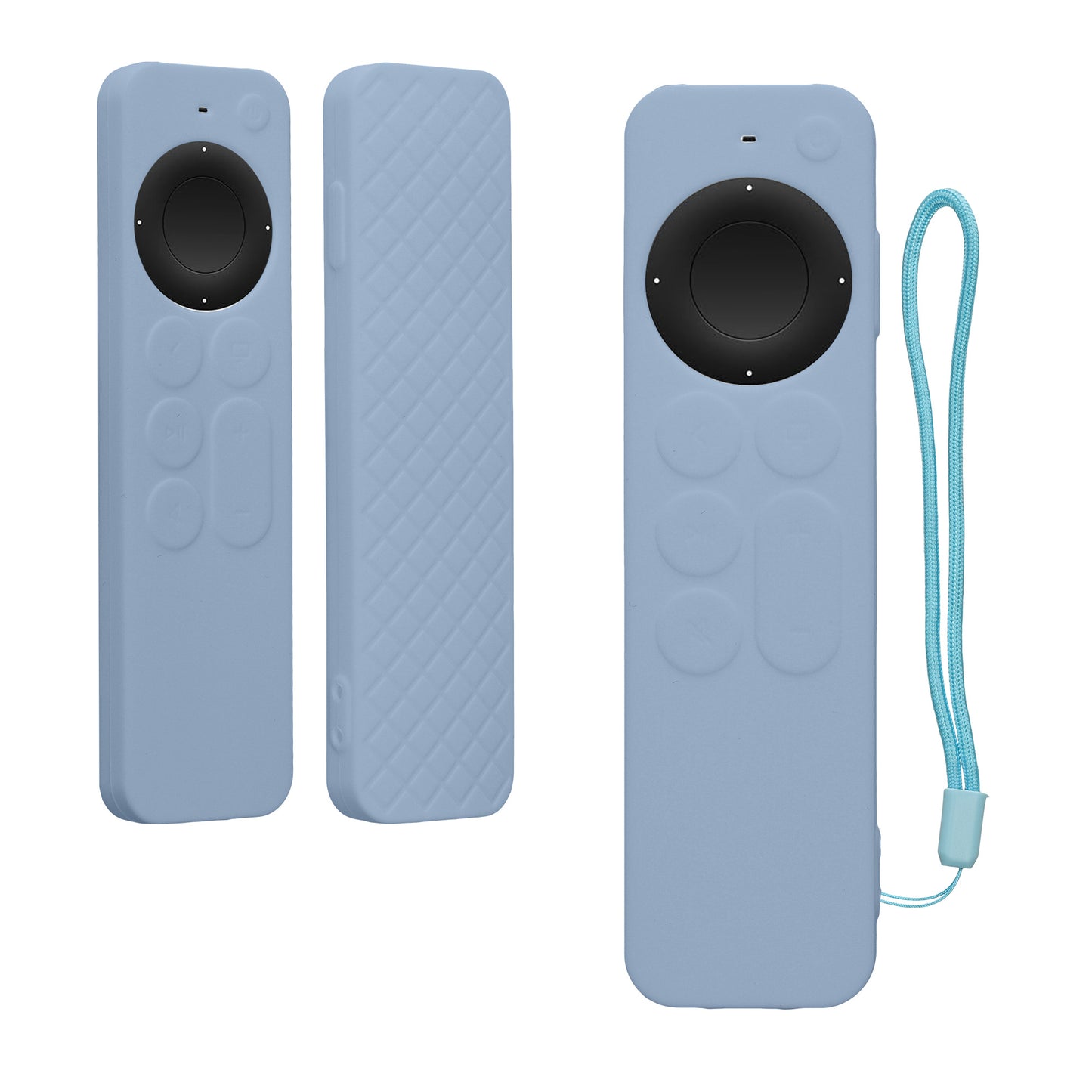 kwmobile Hülle Fernbedienung kompatibel mit Apple Siri Remote 3rd / 2nd Gen Hülle - Silikon Case für TV Zubehör in Hellblau Hellblau  