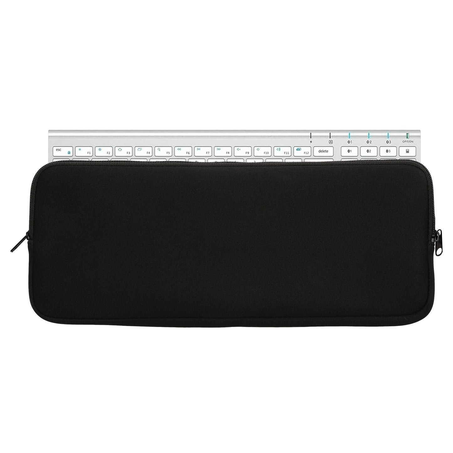 kwmobile Tastatur-Hülle kompatibel mit iClever BK10 Wireless - Neopren Schutzhülle Case Tasche für Tastatur - Neoprentasche für Keyboard - Schwarz Schwarz  