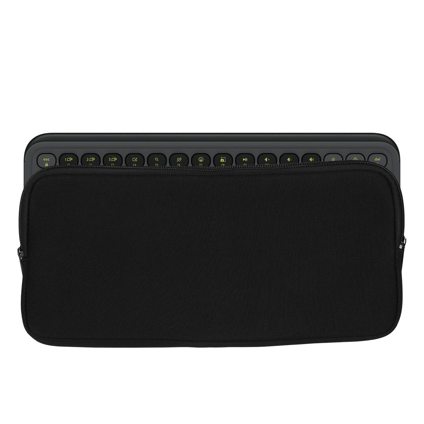 kwmobile Tastatur-Hülle kompatibel mit Logitech POP ICON KEYS - Neopren Schutzhülle Case Tasche für Tastatur - Neoprentasche für Keyboard - Schwarz Schwarz  