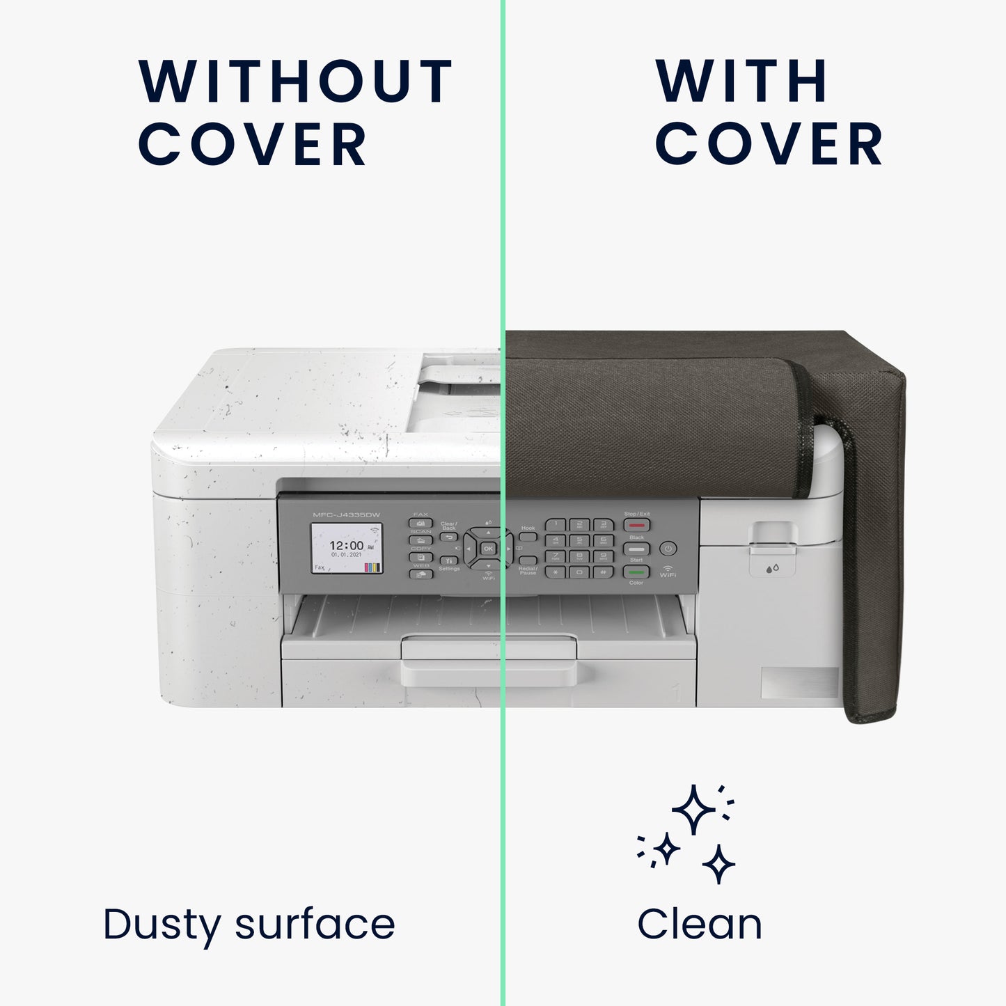 kwmobile Cover compatible with Brother MFC-J4335DW - Bag Case Printer - Dust Cover Protective Hood Protective Cover