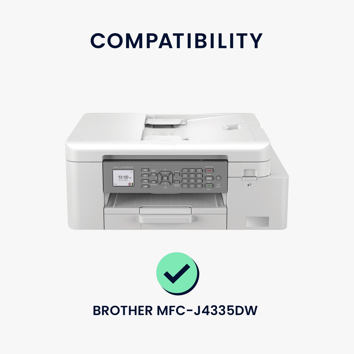 kwmobile Cover compatible with Brother MFC-J4335DW - Bag Case Printer - Dust Cover Protective Hood Protective Cover