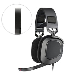 kwmobile Bügelpolster kompatibel mit Corsair HS80 Over Ear Kopfhörer Ersatz Kopfbügel Polster - Schwarz - Sonstiges