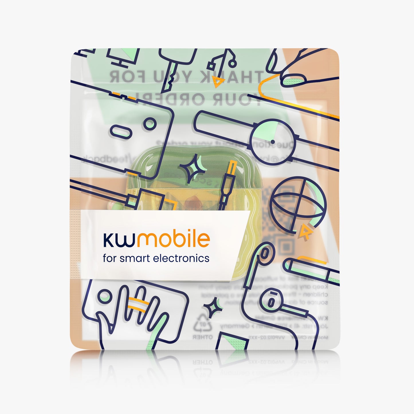 kwmobile In-Ear Headphone Case for Apple Airpods 4 Case with Carabiner - Headphones Case - Earphones Cover Etui