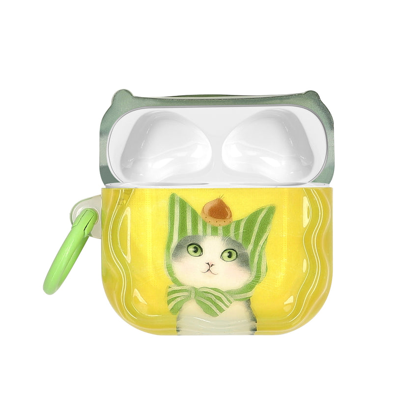 kwmobile In-Ear Headphone Case for Apple Airpods 4 Case with Carabiner - Headphones Case - Earphones Cover Etui