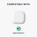 kwmobile In-Ear Headphone Case for Apple Airpods 4 Case with Carabiner - Headphones Case - Earphones Cover Etui