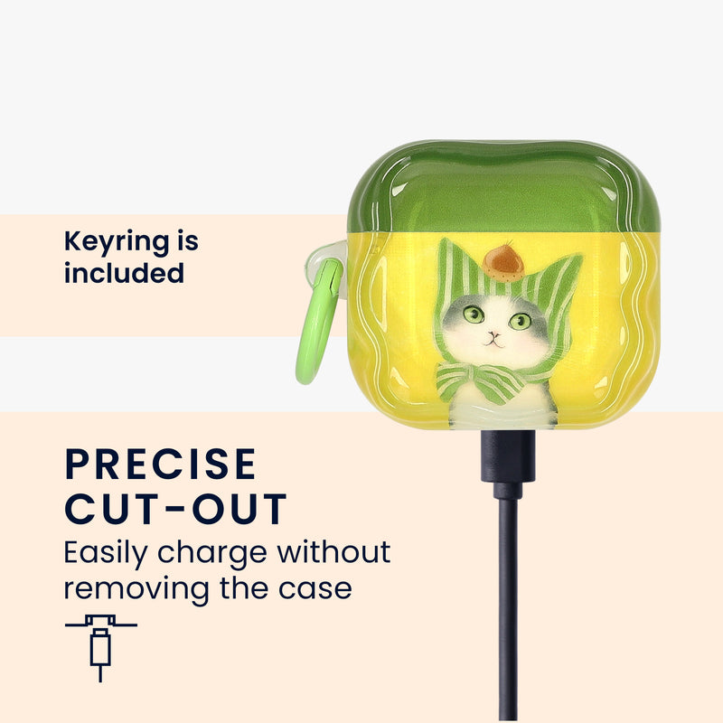 kwmobile In-Ear Headphone Case for Apple Airpods 4 Case with Carabiner - Headphones Case - Earphones Cover Etui