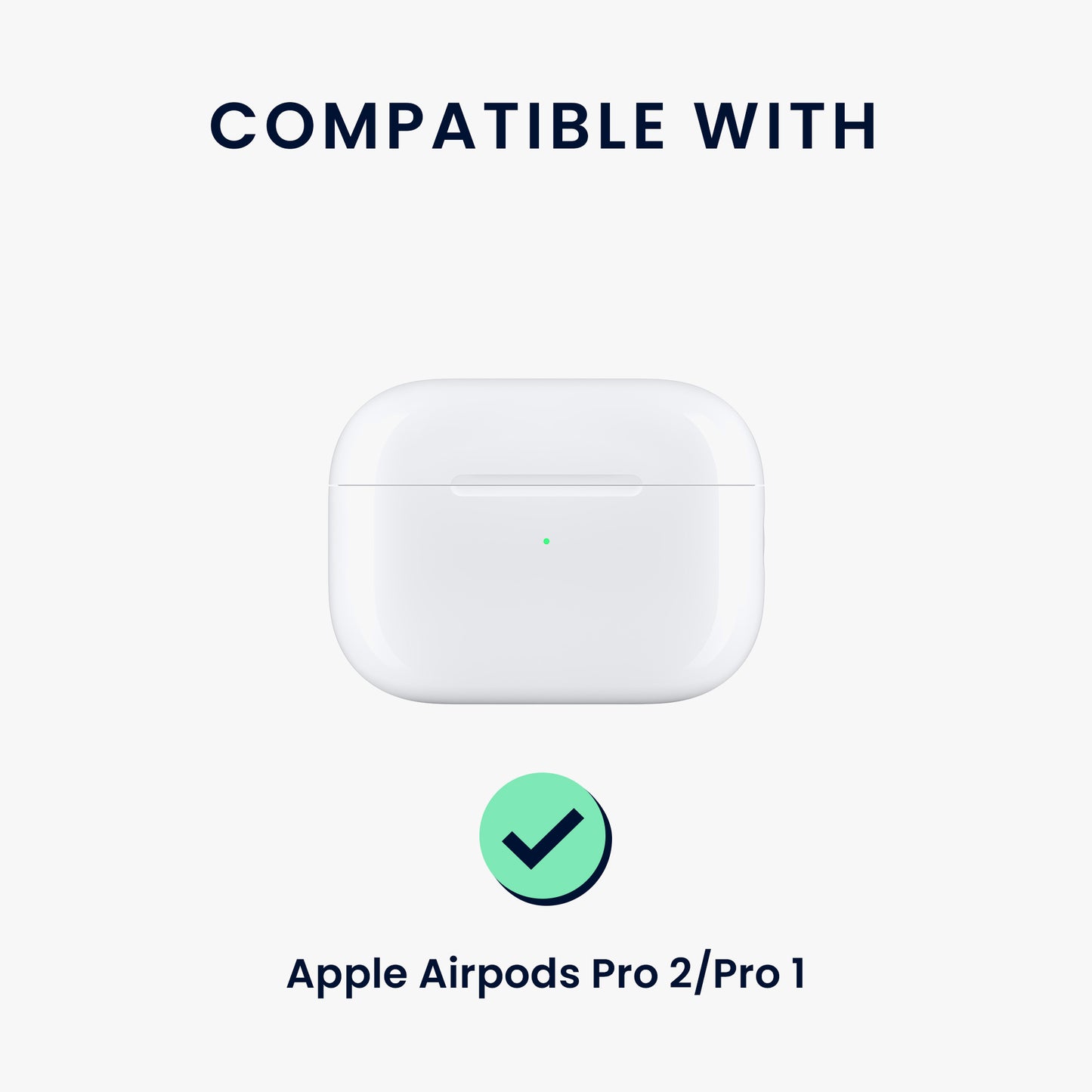 kwmobile In-Ear Headphones Case for Apple AirPods Pro 2 / Pro 1 with Carabiner - Headphones Case - Earphones Cover Pouch