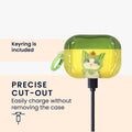kwmobile In-Ear Headphones Case for Apple AirPods Pro 2 / Pro 1 with Carabiner - Headphones Case - Earphones Cover Pouch