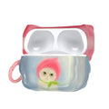 kwmobile In-Ear Kopfhörer Case für Apple Airpods Pro 2 / Pro 1 Hülle mit Karabiner - Headphones Case - Earphones Cover Etui - Katze mit Pfirsichhut Blau  [dsg04]