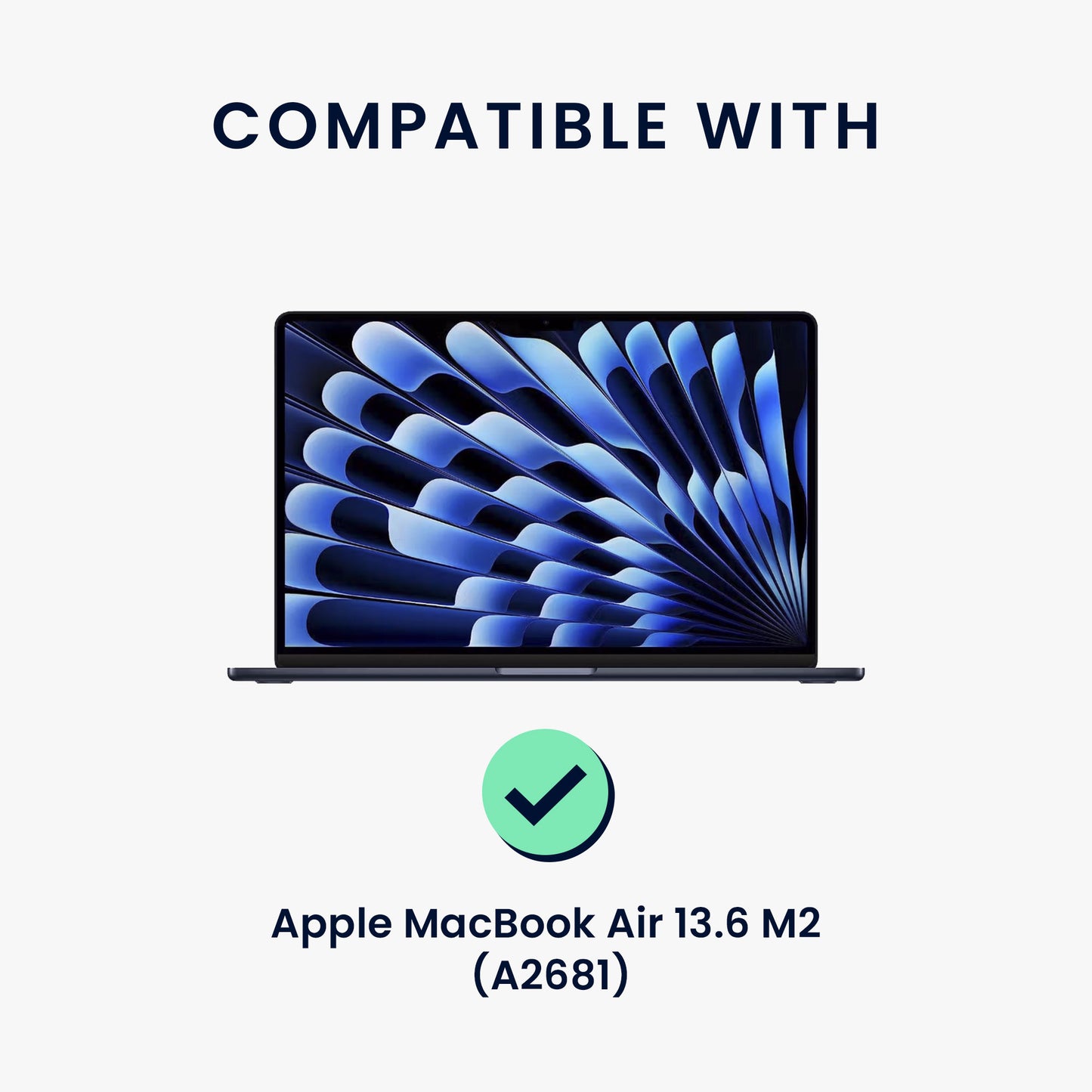 kwmobile Privacy Screen Protector for Apple MacBook Air 13.6 M2 (A2681) Touch ID model Film - Anti-Glare Privacy Screen - Laptop Film - Anti-Spy Film - Laptop Protection