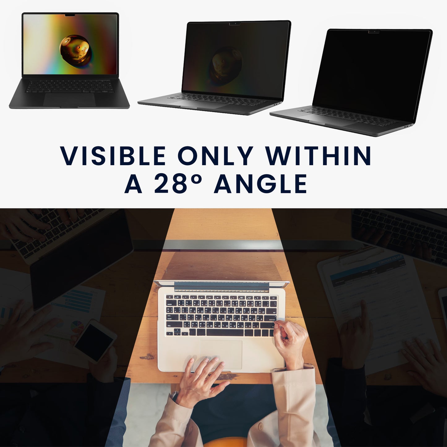 kwmobile Privacy Screen Protector for Apple MacBook Pro 14" (2021) A2442 Film - Privacy Filter - Laptop Film - Anti-Spy Film - Laptop Protection