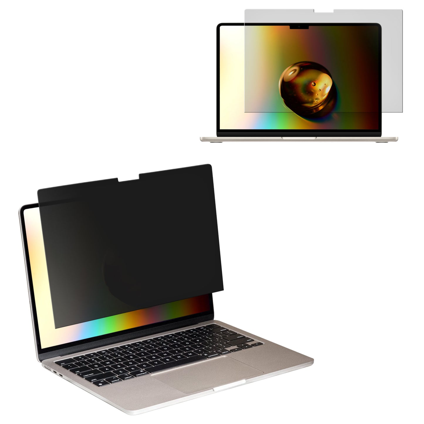 kwmobile Sichtschutzfolie für Apple MacBook Air 13" 2018 2019 2020 A1932 Folie - Blickschutzfolie Privacy Screen - Laptop Folie - Anti Spy Folie - Laptop Schutz Schwarz  