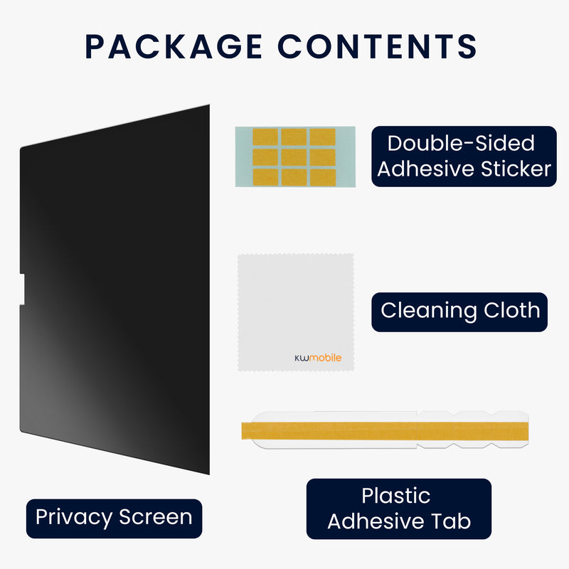 kwmobile Privacy Screen Protector for Apple MacBook Air 13" 2018 2019 2020 A1932 Film Anti-Spy Privacy Screen Laptop Film Laptop Protection