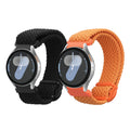 kwmobile 2x Uhrenarmband für Samsung Galaxy Watch 4 / 5 / 6 Galaxy Watch 7 / FE Armband - Fitnesstracker Band Set aus Nylon - Ersatzarmband Smartwatch - Schwarz Orange Schwarz  [dsg01]