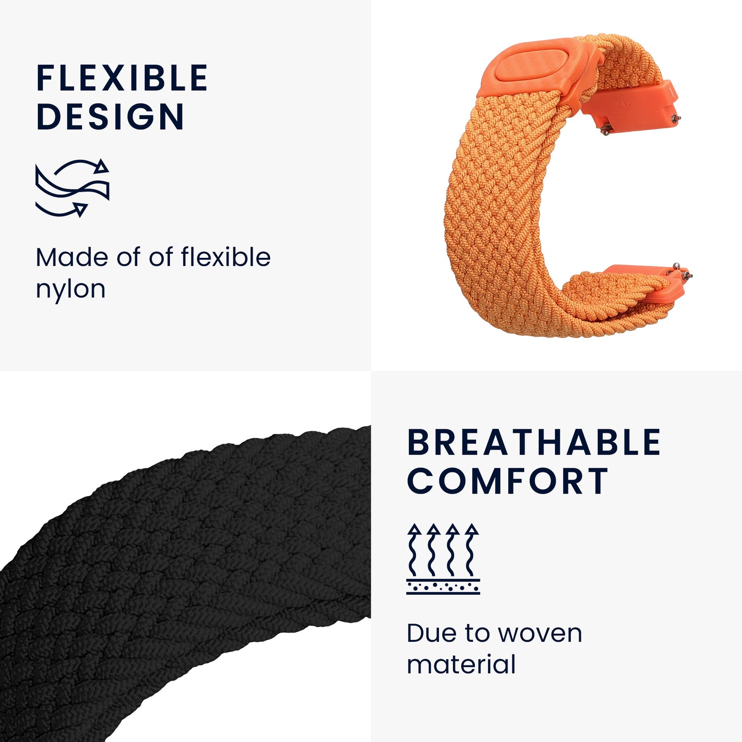 kwmobile Watch Strap for Samsung Galaxy Watch 4 / 5 / 6 Galaxy Watch 7 / FE Band Fitness Tracker Strap Set Replacement Strap Smartwatch