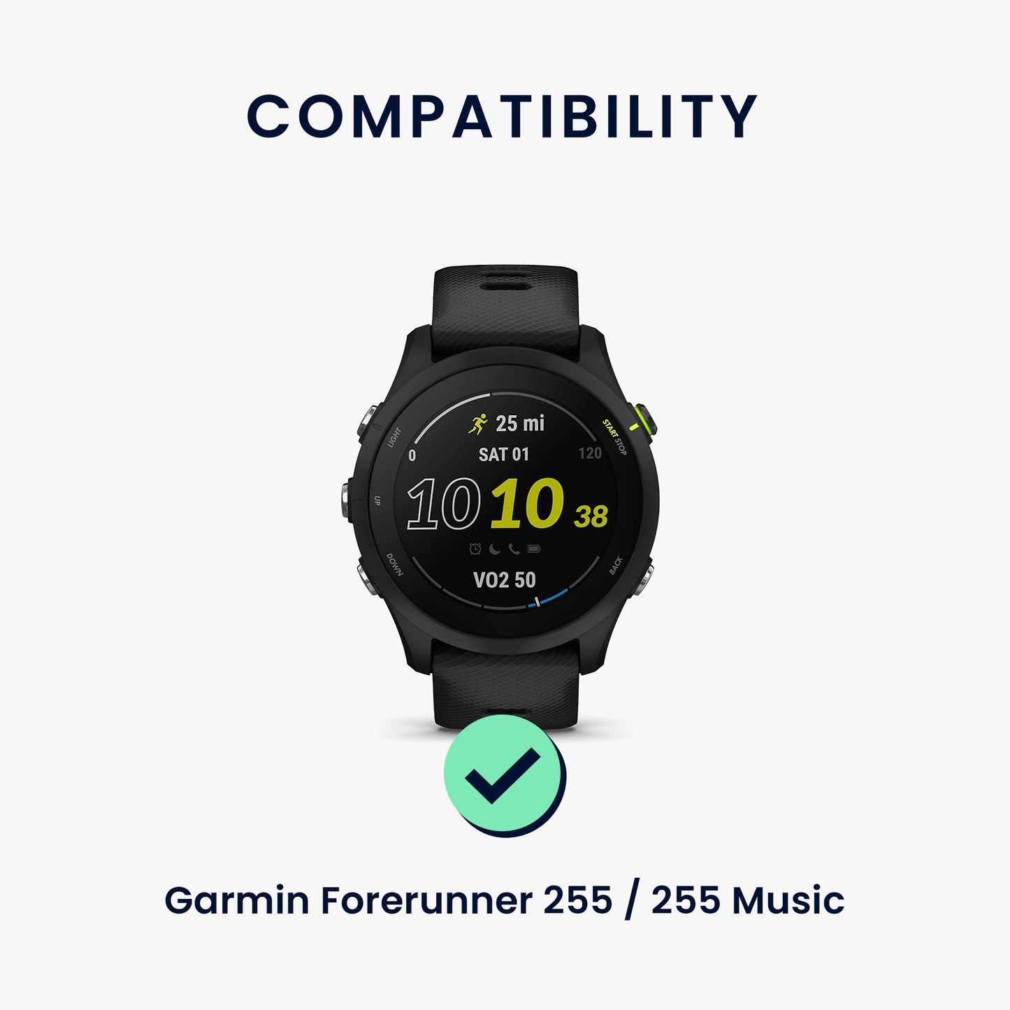 kwmobile Watch Strap for Garmin Forerunner 255 / 255 Music / Forerunner 970 / Venu 3 Fitness Tracker Band Set Replacement Strap Smartwatch