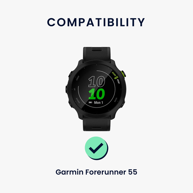 kwmobile Watch Strap for Garmin Forerunner 55 / Forerunner 165 / 245 / 645 / 570 42mm Strap Fitness Tracker Band Set Replacement Strap Smartwatch