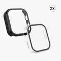 kwmobile Glass Case for Huawei Watch Fit 4 Pro Protective Cover Full Body Fitness Tracker Case Set