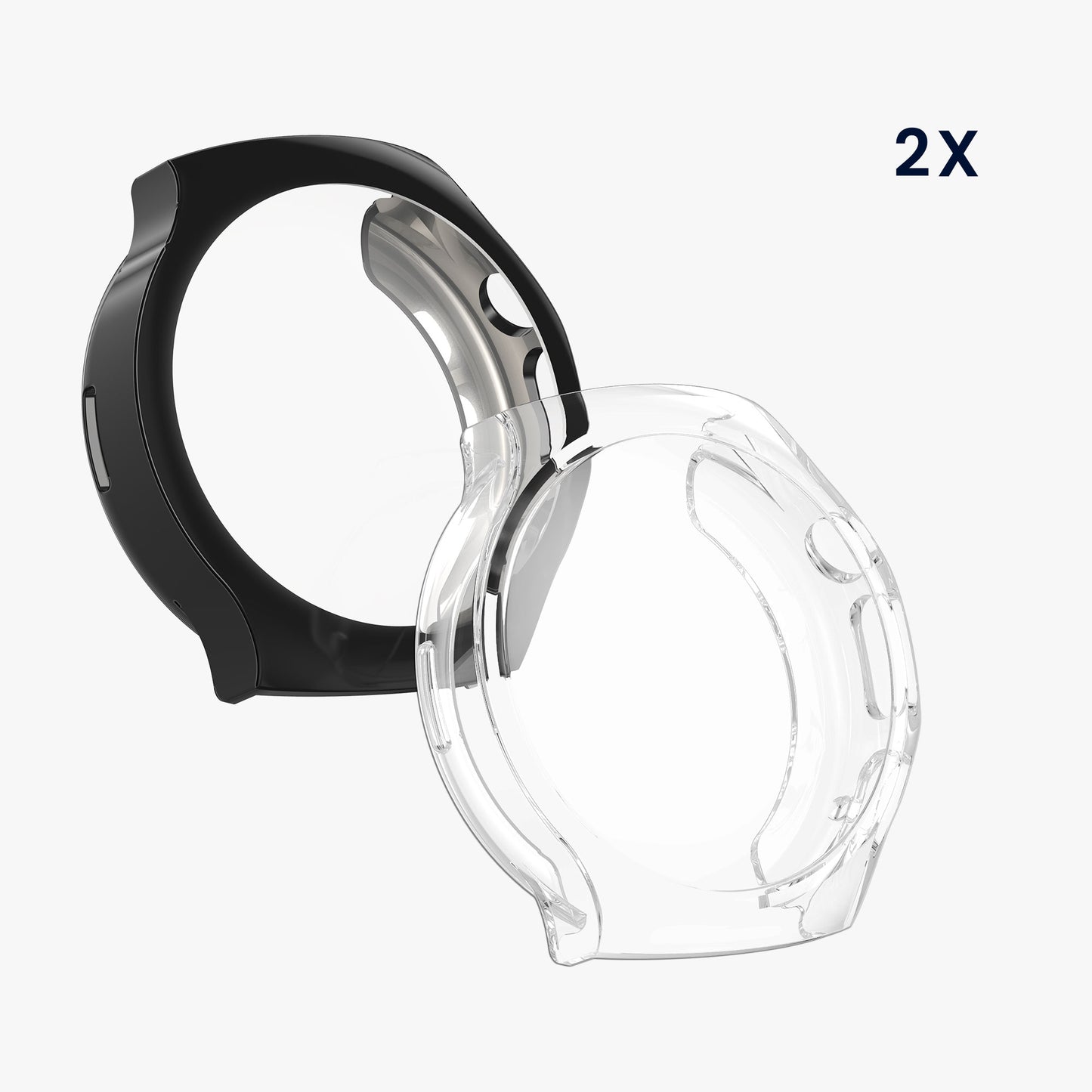 kwmobile Silicone Case for Huawei Watch 5 42mm Protective Case Full Body Display Cover Set