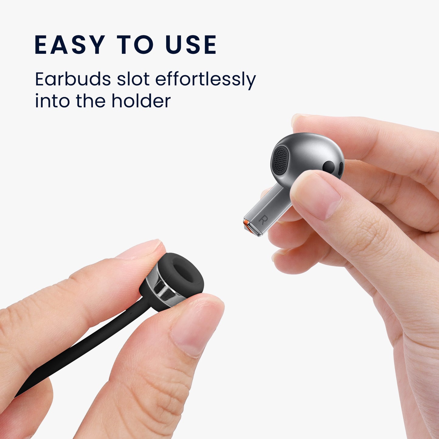 kwmobile Magnetic Strap compatible with Samsung Galaxy Buds 3 / Soundcore P20i / Wave Beam / Fun Air Pro 4 Headphones - 80 cm Earphone Holder Strap