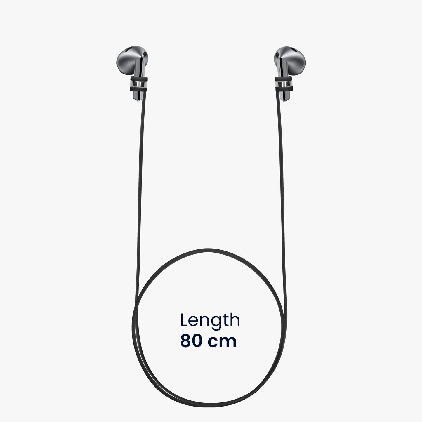 kwmobile Magnetic Strap compatible with Samsung Galaxy Buds 3 / Soundcore P20i / Wave Beam / Fun Air Pro 4 Headphones - 80 cm Earphone Holder Strap