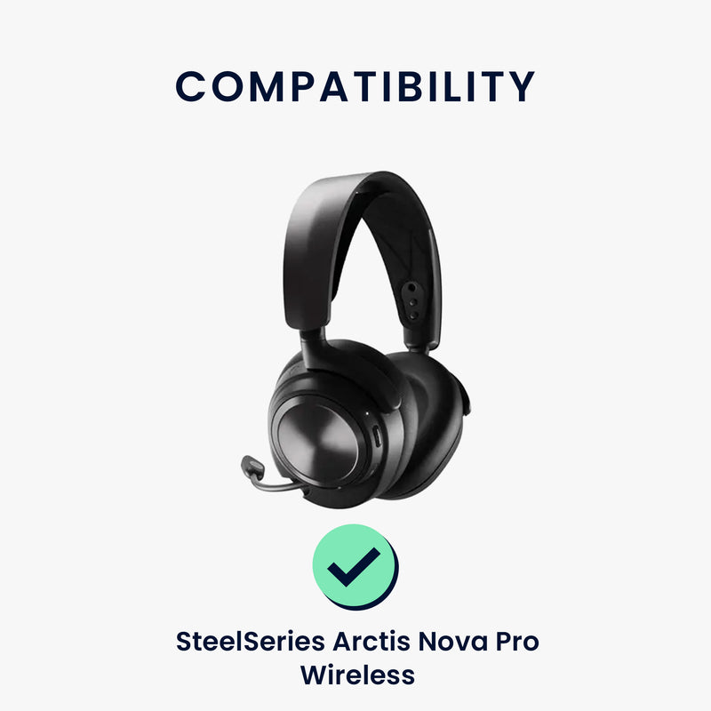 kwmobile Ear Pads for SteelSeries Arctis Nova Pro Wireless Earpads Replacement Headphone Spare Parts Headphone Replacement Pads with Cooling Effect