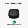 kwmobile Case for Anker Soundcore Liberty 5 Case - Headphone Protective Cover with Carabiner