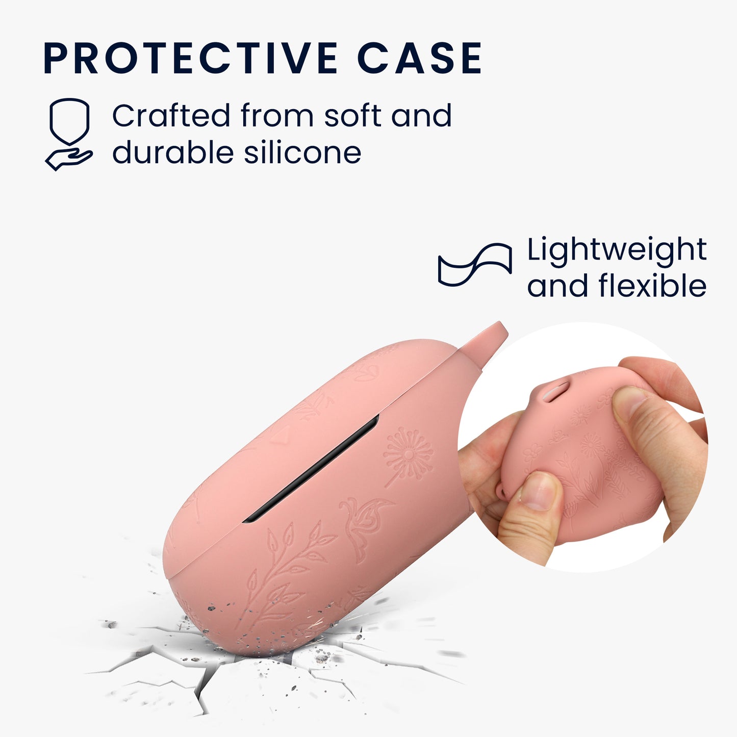 kwmobile Case for Anker Soundcore Liberty 5 Case - Headphone Protective Cover with Carabiner