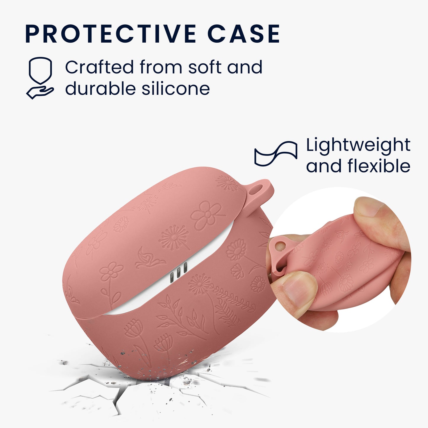 kwmobile Case for JBL Tune Beam 2 Case - Headphone Protective Cover with Carabiner
