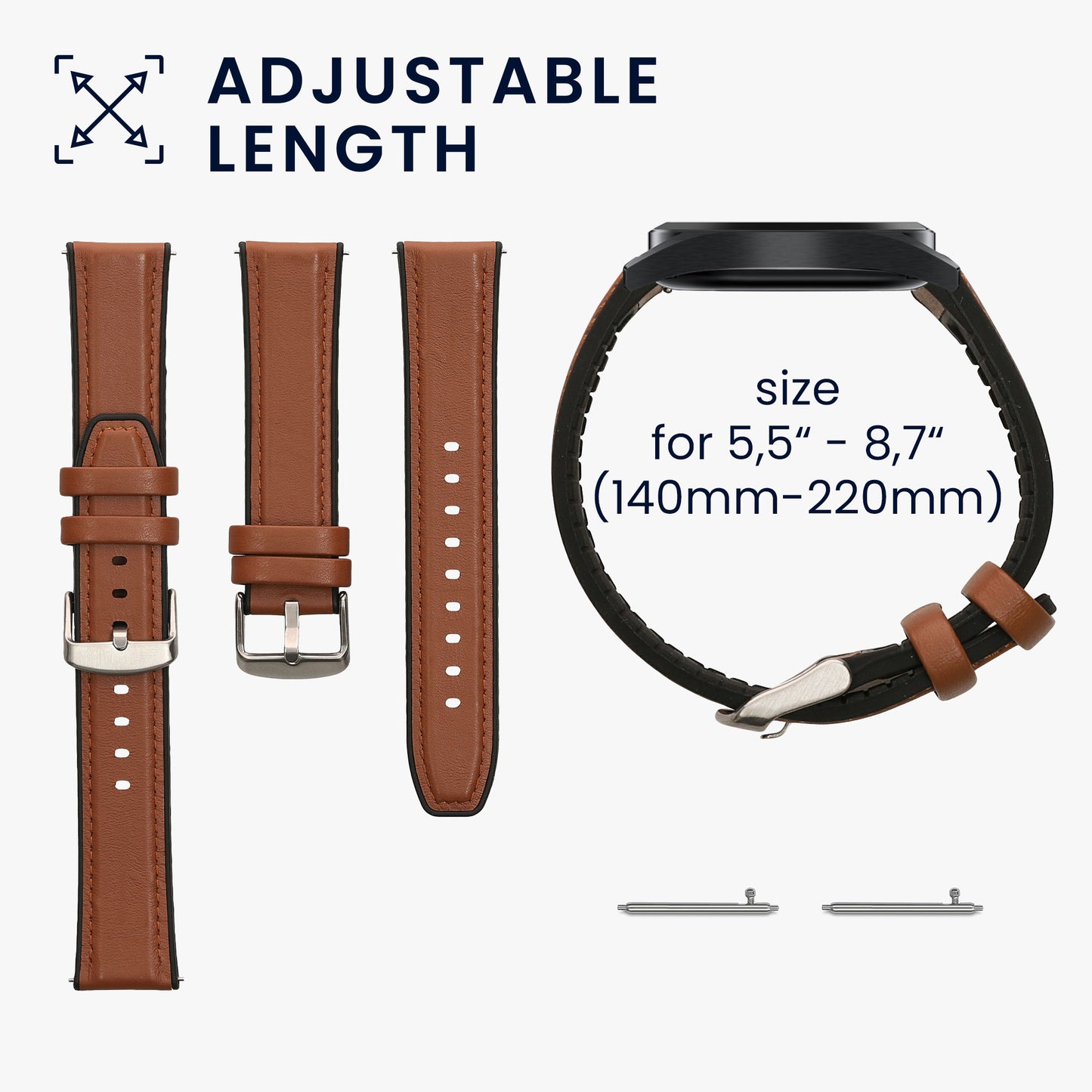 kwmobile Watch Strap for 22mm Amazfit Bip 6 / Bip 5 Unity / Bip 5 / GTS 3 / Balance 2 / Helio Strap Bracelet Replacement Band for Fitness Tracker with Watch Clasp Changing Strap Smartwatch