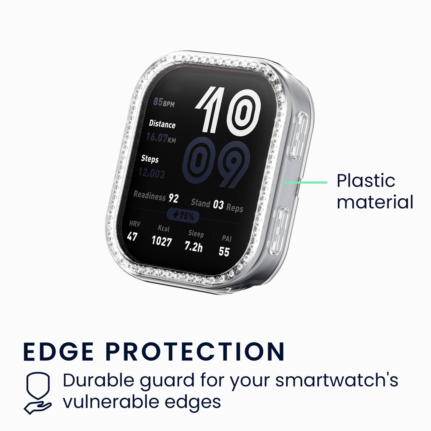 kwmobile Protective Case Compatible with Amazfit Bip 6 Protective Frame Accessory