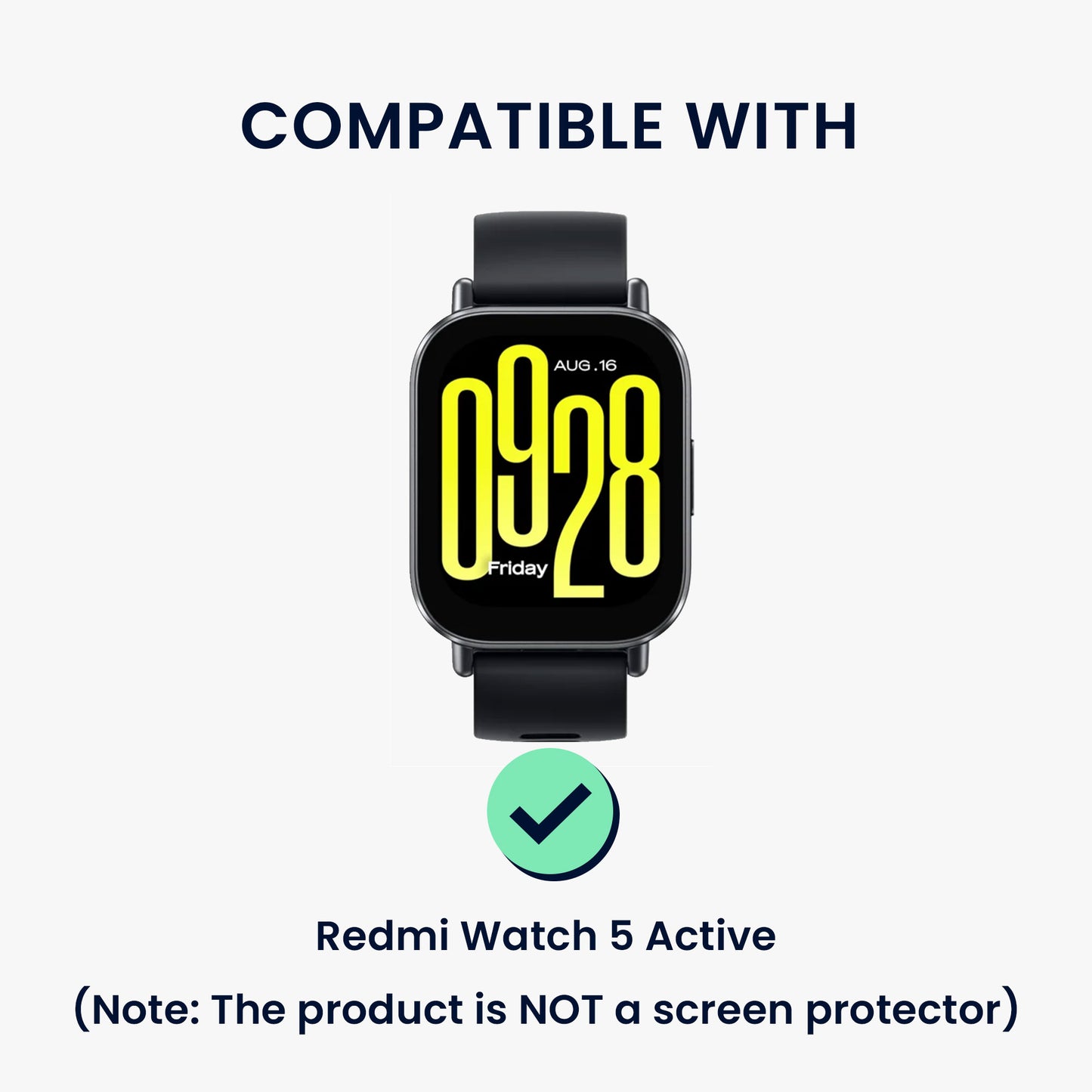 kwmobile Plastic Case compatible with Xiaomi Redmi Watch 5 Active Protective Cover Protective Frame Glitter Protection Accessory