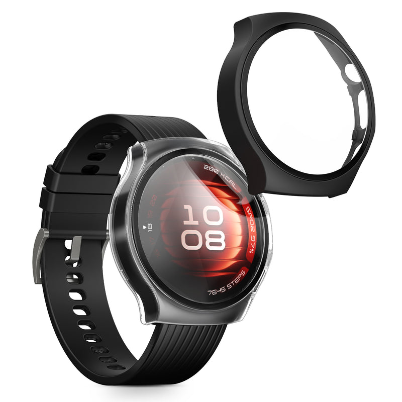 kwmobile Glass Case for Huawei Watch 5 42mm Protective Full Body Fitness Tracker Case Set