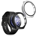 kwmobile 2x Cover kompatibel mit Huawei Watch 5 46mm Hülle - Fullbody Fitnesstracker Case Set aus Glas - Schwarz Silber Schwarz  [dsg02]