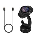 kwmobile USB Charger compatible with Garmin Vivoactive 6 / Vivoactive 5 / Forerunner 55 255 165 965 USB Cable Charger Stand Smartwatch Charging Station Charging Cable with Stand Function