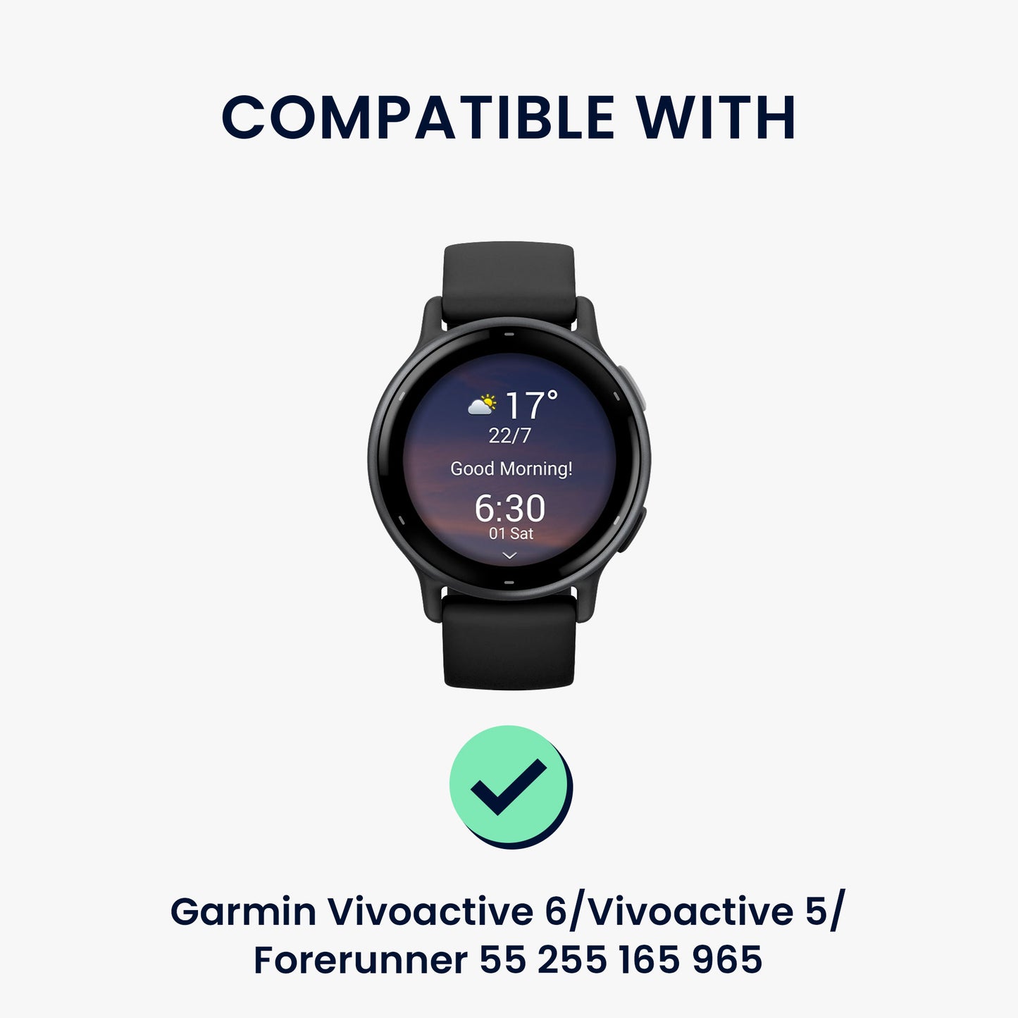 kwmobile USB Charger compatible with Garmin Vivoactive 6 / Vivoactive 5 / Forerunner 55 255 165 965 USB Cable Charger Stand Smartwatch Charging Station Charging Cable with Stand Function