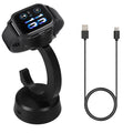 kwmobile USB Ladegerät kompatibel mit Garmin Venu Sq 2 Music / Sq 2 / Vivoactive 6 / Vivoactive 5 - USB Kabel Charger Stand - Smart Watch Ladestation - Ladekabel mit Standfunktion in Schwarz Schwarz  