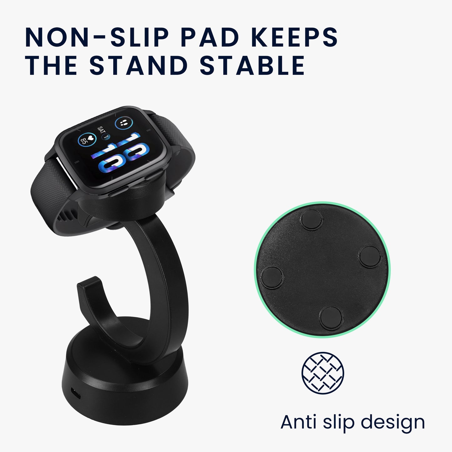 Charger for Garmin Venu Sq 2 Music / Sq 2 / Vivoactive 6 / Vivoactive 5 with Stand Function