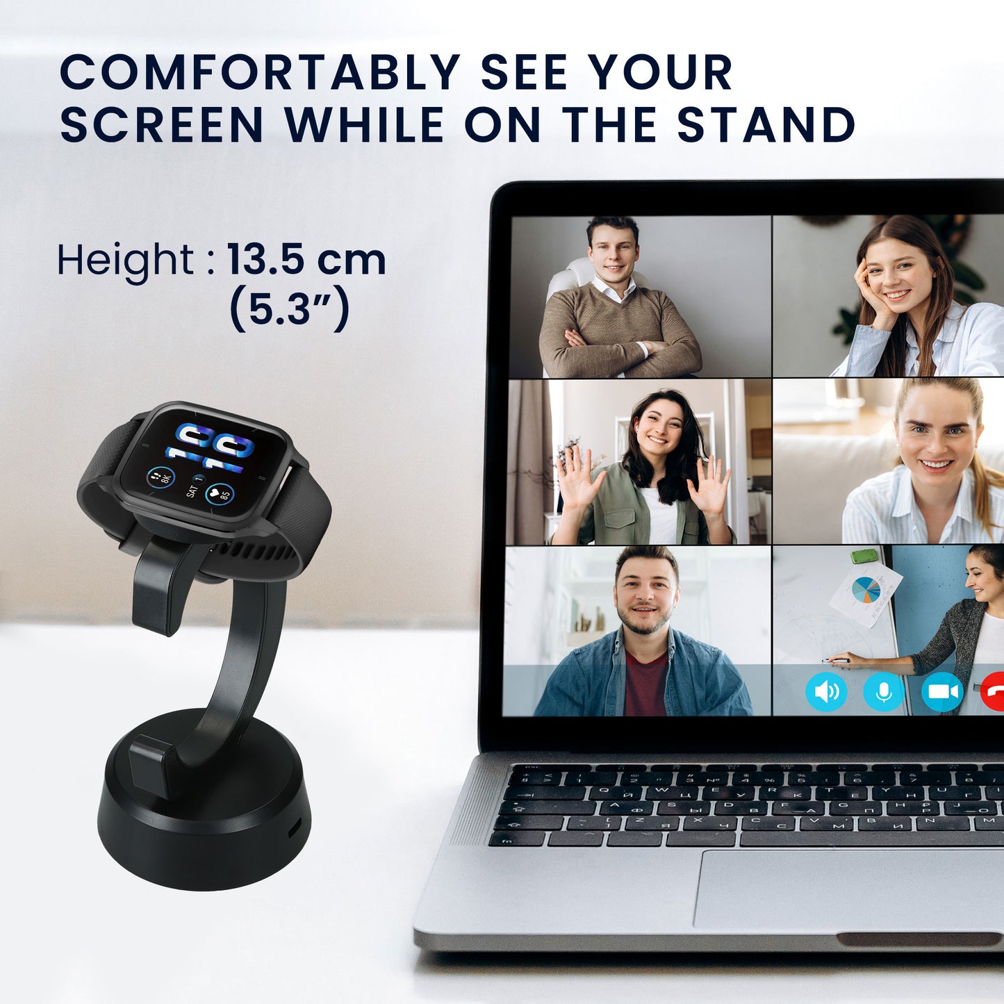 Charger for Garmin Venu Sq 2 Music / Sq 2 / Vivoactive 6 / Vivoactive 5 with Stand Function