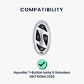 kwmobile Car Key Protection Case Compatible with Hyundai 7-Button Ioniq 6 Grandeur GN7 KONA 2023 Case - Silicone Key Cover