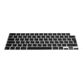 kwmobile Silikon Tastaturschutz für Apple Macbook Air 15 M4 2025 A3241 - QWERTY Russisch Keyboard Cover Abdeckung - Schwarz Schwarz  