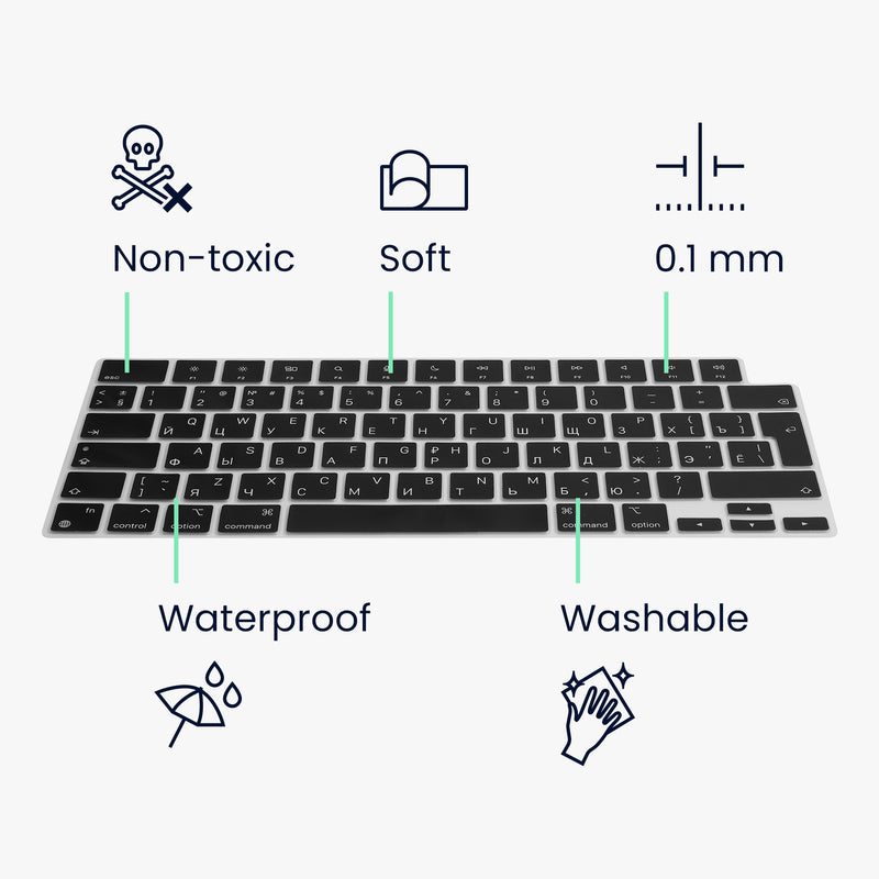 Keyboard Protector for Apple MacBook Air 15 M4 2025 A3241 Russian