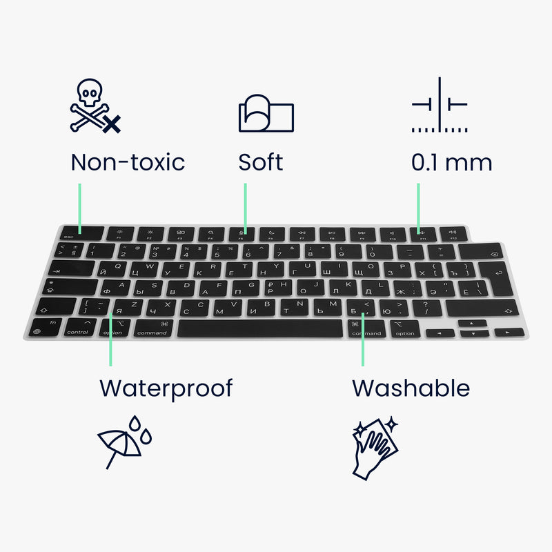 Keyboard Protector for Apple MacBook Pro 16.2 2024 M4 A3403 / A3186 Russian