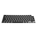 kwmobile Silikon Tastaturschutz QWERTY (Spanien) kompatibel mit Apple Macbook Air 15 M4 2025 A3241 - in Schwarz Schwarz  