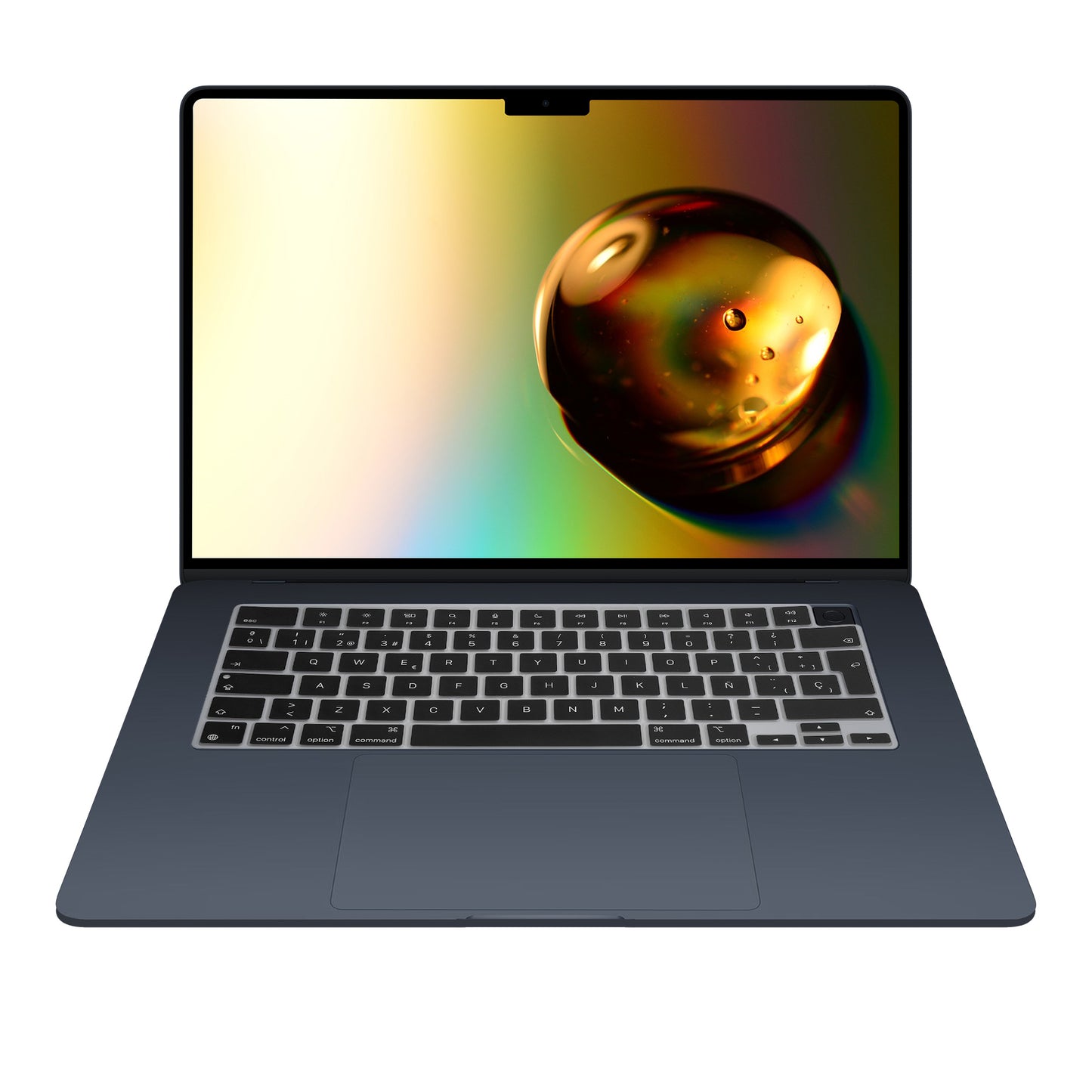 Silicone Keyboard Protector QWERTY (Spain) compatible with Apple Macbook Air 15 M4 2025 A3241