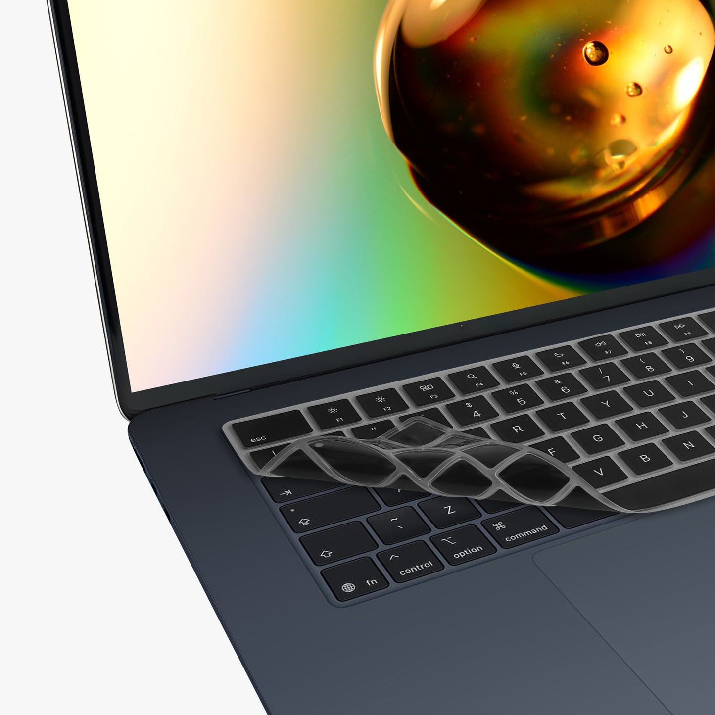 Silicone Keyboard Protector QWERTY (Spain) compatible with Apple Macbook Air 15 M4 2025 A3241