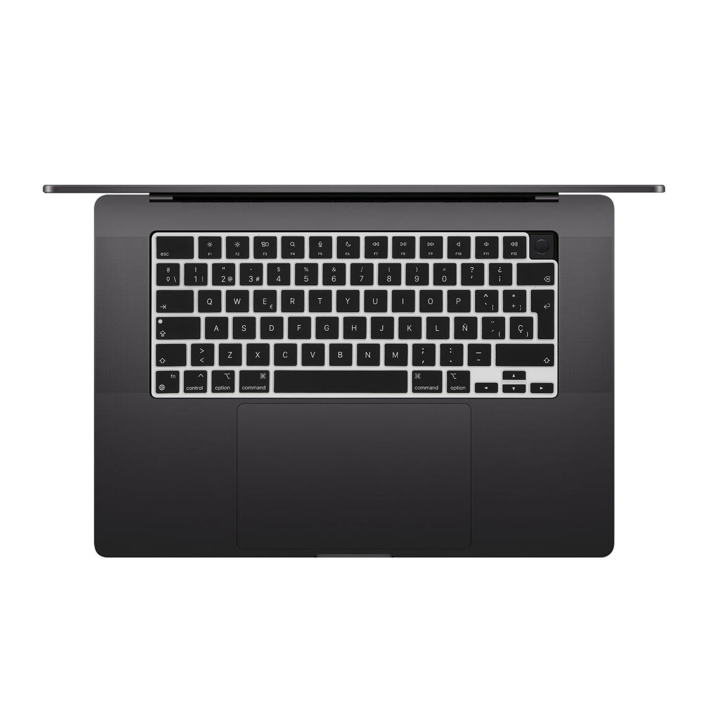 Silicone Keyboard Protector QWERTY (Spain) compatible with Apple Macbook Pro 16.2 2024 M4 A3403 / A3186