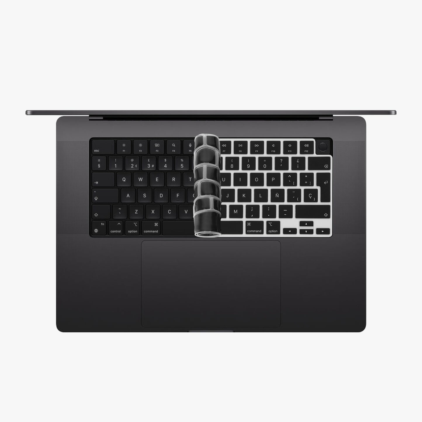 Silicone Keyboard Protector QWERTY (Spain) compatible with Apple Macbook Pro 16.2 2024 M4 A3403 / A3186